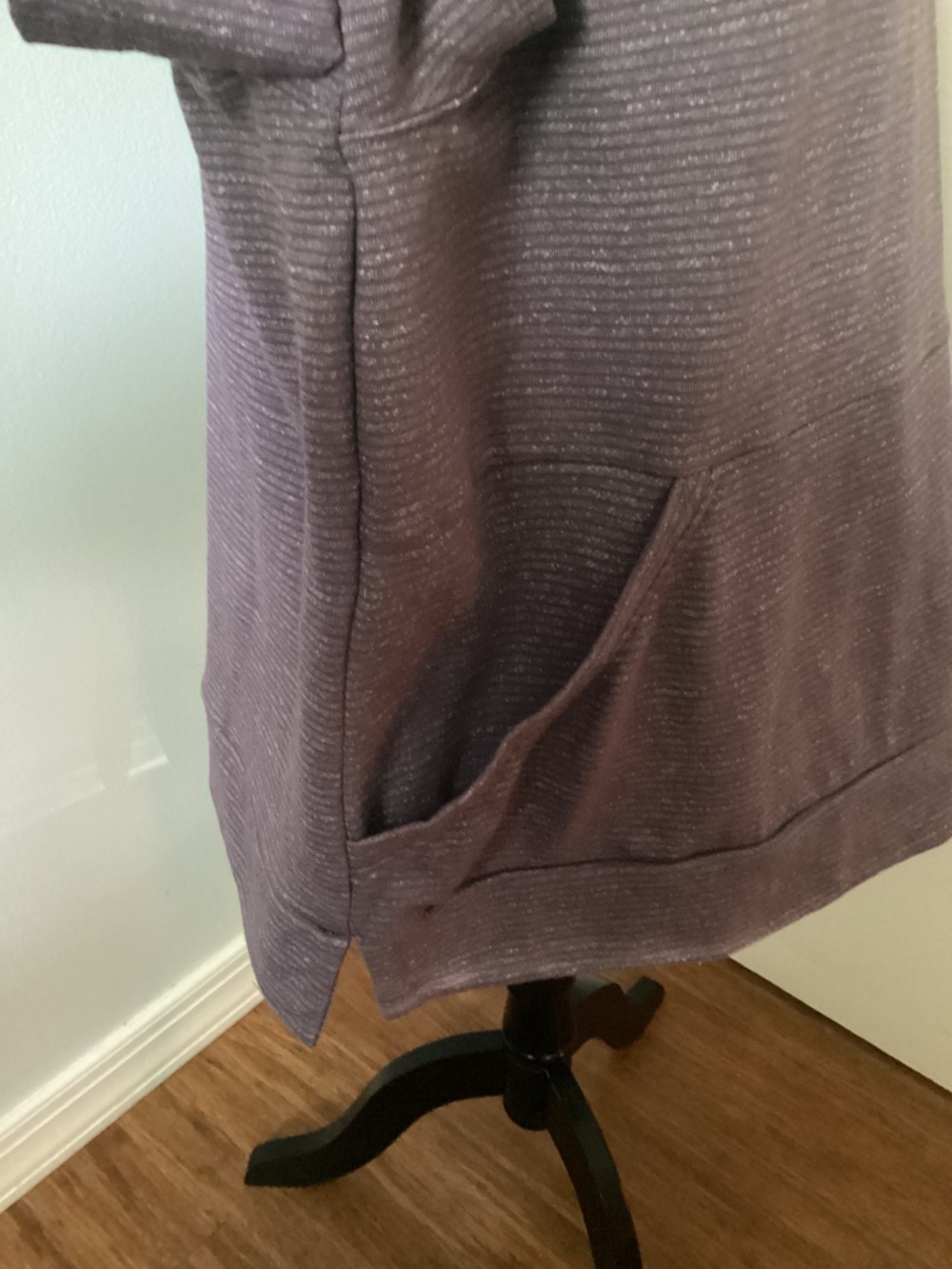 CHAMPION ELITE WOMAN XXL PURPLE WHITE STRIPES HOODIE KANGAROO POCKETS - Picture 3 of 9